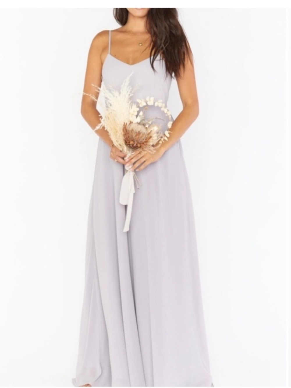 Show Me Your MuMu Pale Lavender Spaghetti-Strap Maxi Gown